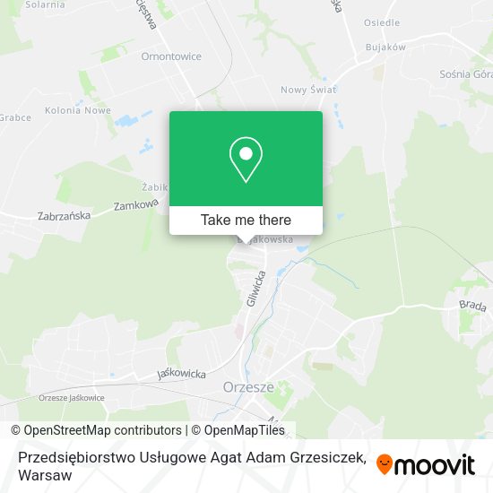 Przedsiębiorstwo Usługowe Agat Adam Grzesiczek map