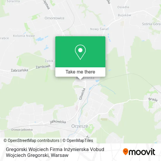 Gregorski Wojciech Firma Inżynierska Vobud Wojciech Gregorski map