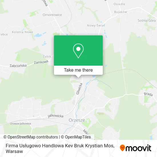 Карта Firma Usługowo Handlowa Kev Bruk Krystian Mos