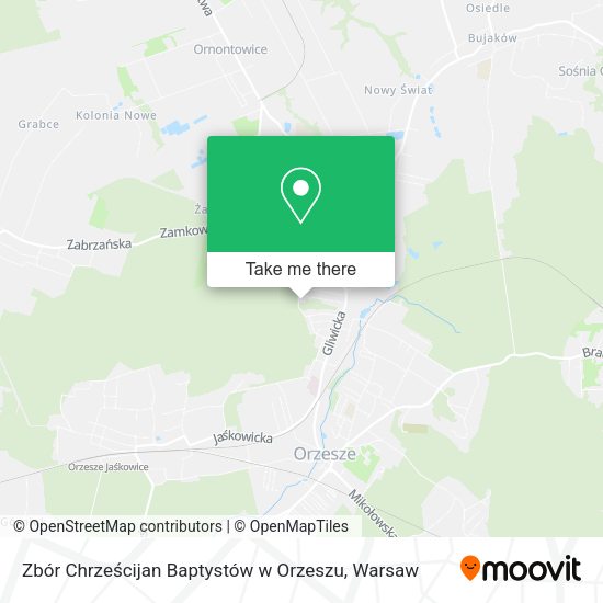 Zbór Chrześcijan Baptystów w Orzeszu map