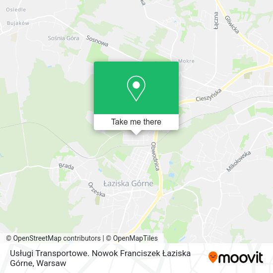 Usługi Transportowe. Nowok Franciszek Łaziska Górne map