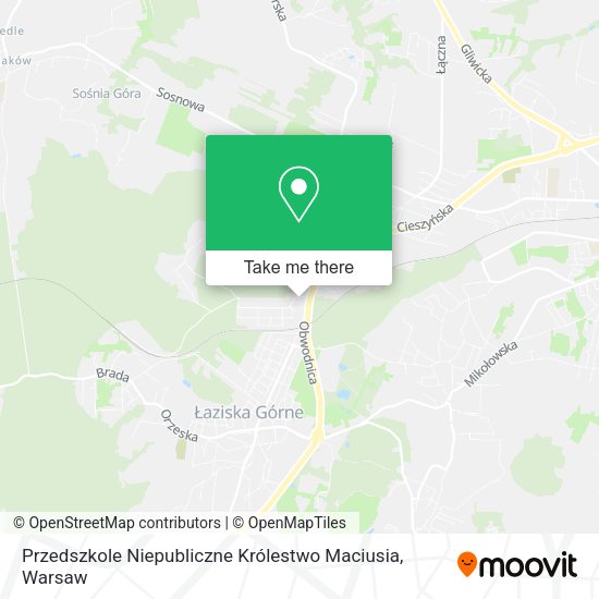 Przedszkole Niepubliczne Królestwo Maciusia map