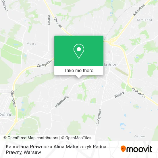 Kancelaria Prawnicza Alina Matuszczyk Radca Prawny map