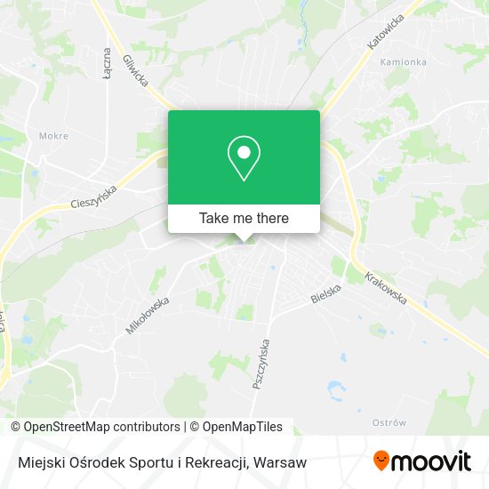 Miejski Ośrodek Sportu i Rekreacji map