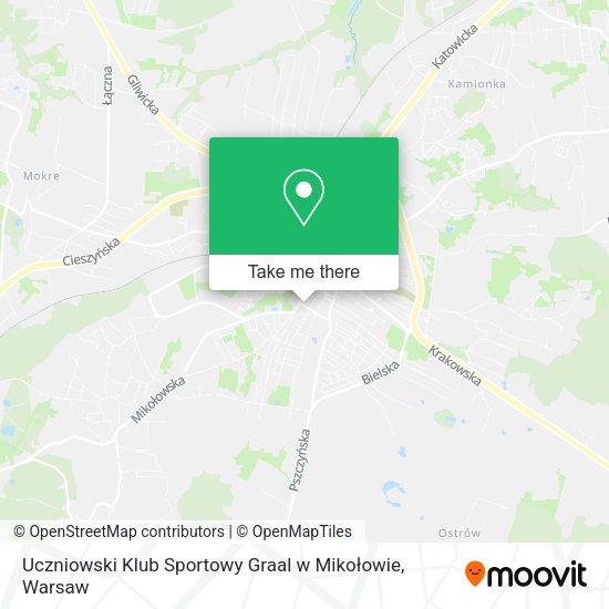 Uczniowski Klub Sportowy Graal w Mikołowie map