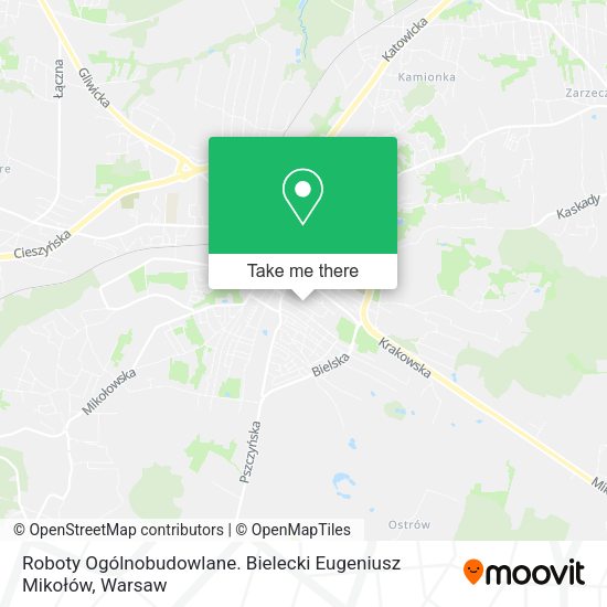 Roboty Ogólnobudowlane. Bielecki Eugeniusz Mikołów map