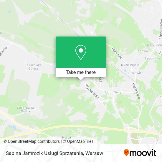 Sabina Jamrozik Usługi Sprzątania map