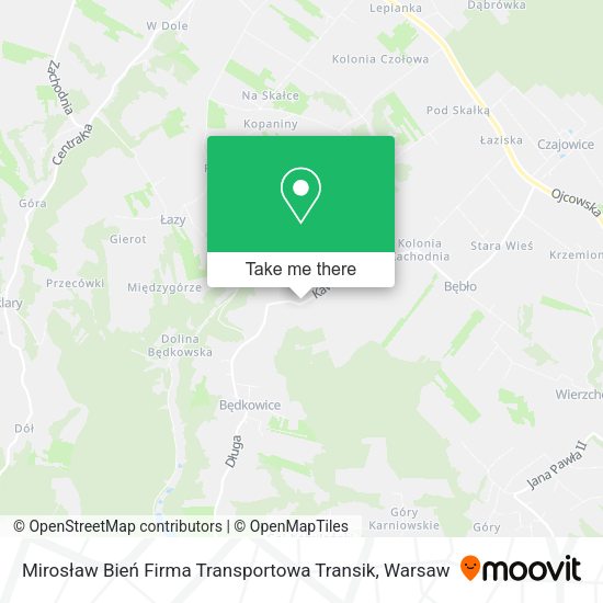 Mirosław Bień Firma Transportowa Transik map