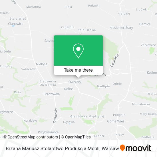 Brzana Mariusz Stolarstwo Produkcja Mebli map