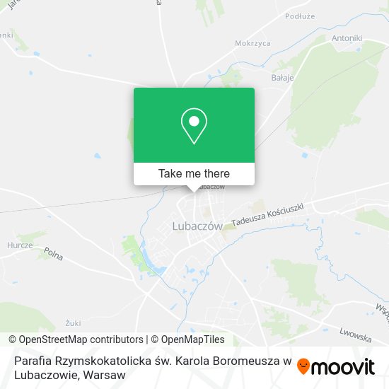 Parafia Rzymskokatolicka św. Karola Boromeusza w Lubaczowie map