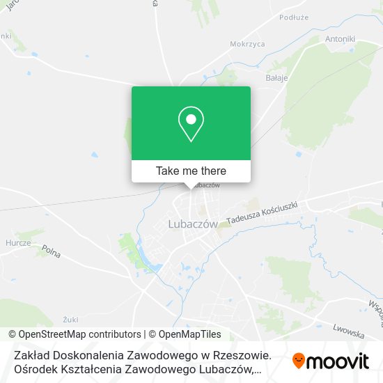 Zakład Doskonalenia Zawodowego w Rzeszowie. Ośrodek Kształcenia Zawodowego Lubaczów map