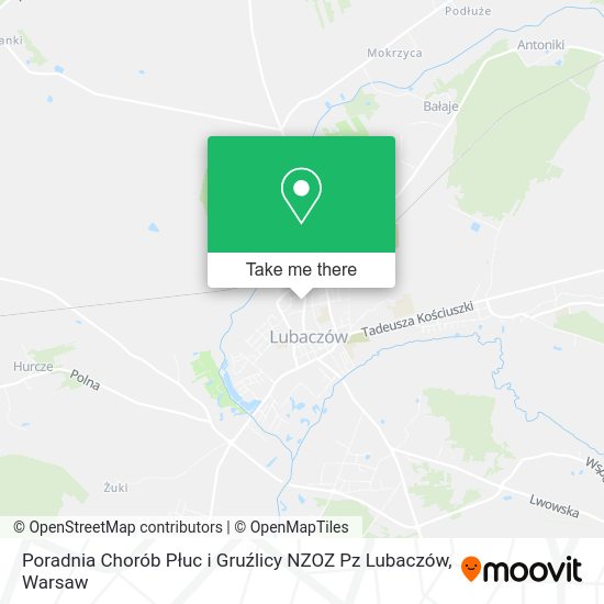 Poradnia Chorób Płuc i Gruźlicy NZOZ Pz Lubaczów map