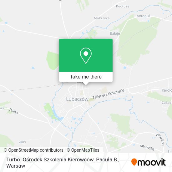 Turbo. Ośrodek Szkolenia Kierowców. Pacuła B. map