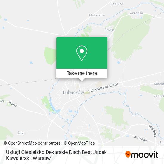 Usługi Ciesielsko Dekarskie Dach Best Jacek Kawalerski map