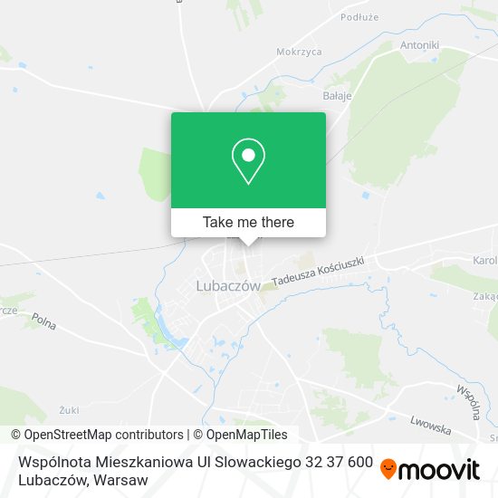 Wspólnota Mieszkaniowa Ul Slowackiego 32 37 600 Lubaczów map