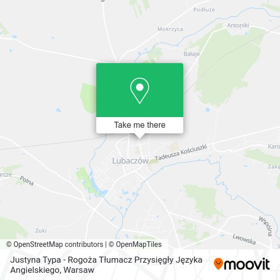 Justyna Typa - Rogoża Tłumacz Przysięgły Języka Angielskiego map