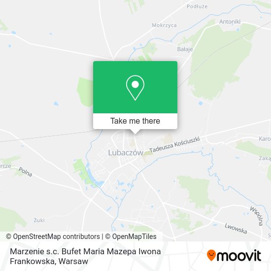 Marzenie s.c. Bufet Maria Mazepa Iwona Frankowska map