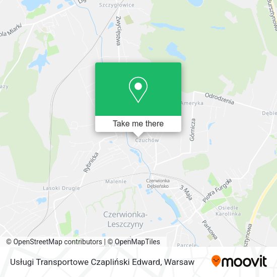 Usługi Transportowe Czapliński Edward map