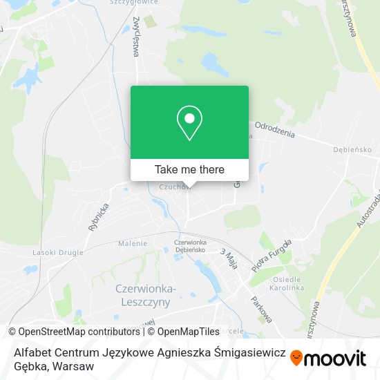 Alfabet Centrum Językowe Agnieszka Śmigasiewicz Gębka map