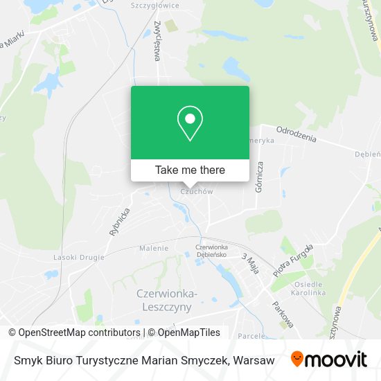 Smyk Biuro Turystyczne Marian Smyczek map