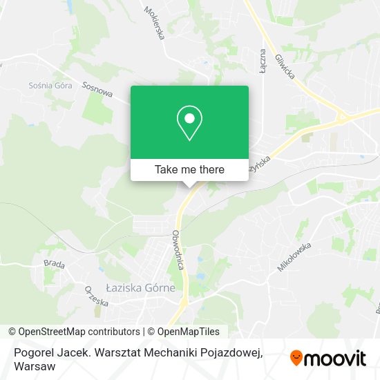 Pogorel Jacek. Warsztat Mechaniki Pojazdowej map