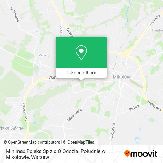 Minimax Polska Sp z o O Oddział Południe w Mikołowie map