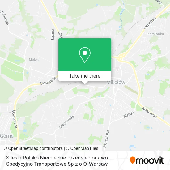 Silesia Polsko Niemieckie Przedsiebiorstwo Spedycyjno Transportowe Sp z o O map