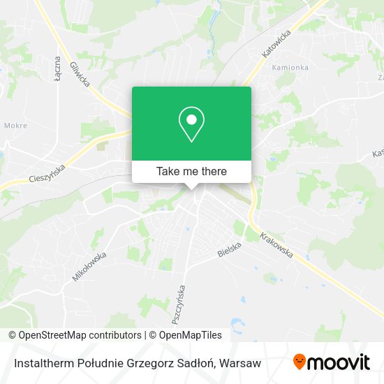 Instaltherm Południe Grzegorz Sadłoń map