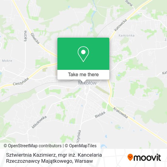 Sztwiertnia Kazimierz, mgr inż. Kancelaria Rzeczoznawcy Majątkowego map