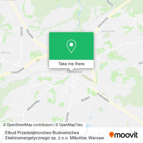 Elbud Przedsiębiorstwo Budownictwa Elektroenergetycznego sp. z o.o. Mikołów map