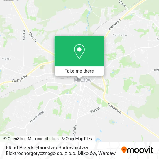 Elbud Przedsiębiorstwo Budownictwa Elektroenergetycznego sp. z o.o. Mikołów map
