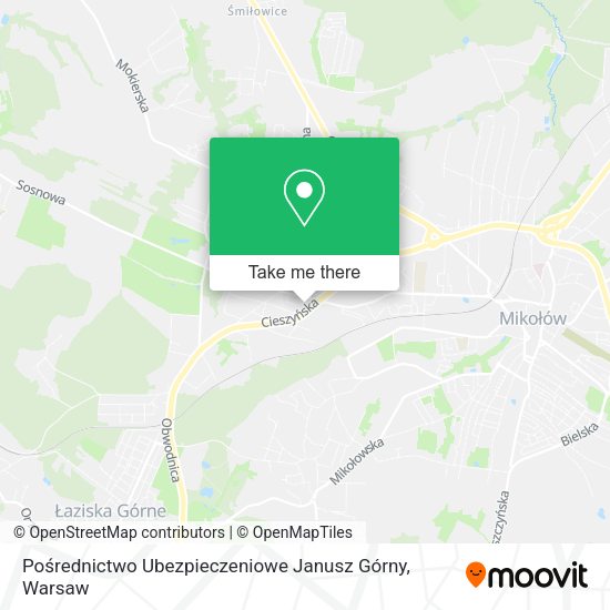 Pośrednictwo Ubezpieczeniowe Janusz Górny map