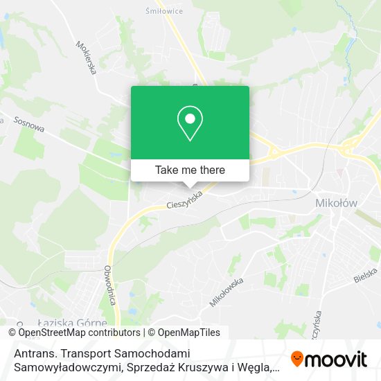 Antrans. Transport Samochodami Samowyładowczymi, Sprzedaż Kruszywa i Węgla map