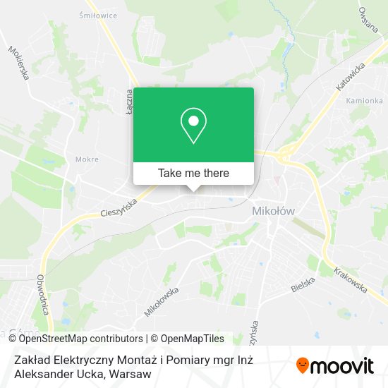 Zakład Elektryczny Montaż i Pomiary mgr Inż Aleksander Ucka map