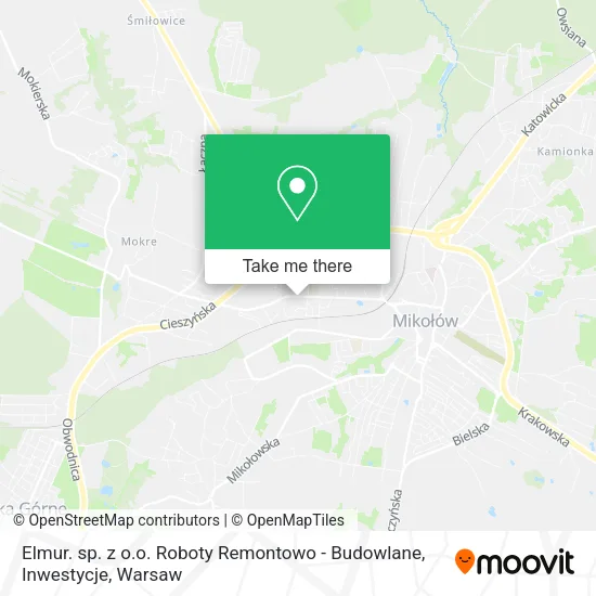 Карта Elmur. sp. z o.o. Roboty Remontowo - Budowlane, Inwestycje