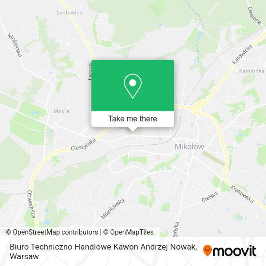 Biuro Techniczno Handlowe Kawon Andrzej Nowak map