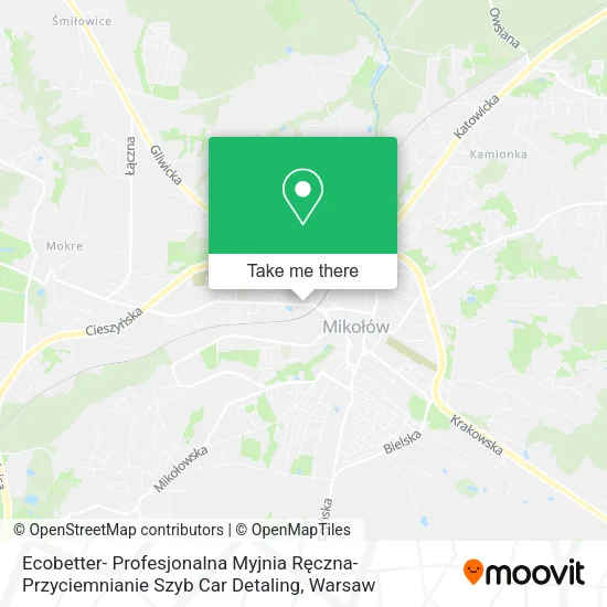 Карта Ecobetter- Profesjonalna Myjnia Ręczna- Przyciemnianie Szyb Car Detaling