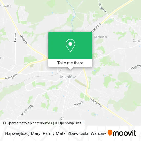 Карта Najświętszej Maryi Panny Matki Zbawiciela