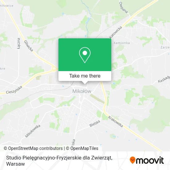 Карта Studio Pielęgnacyjno-Fryzjerskie dla Zwierząt