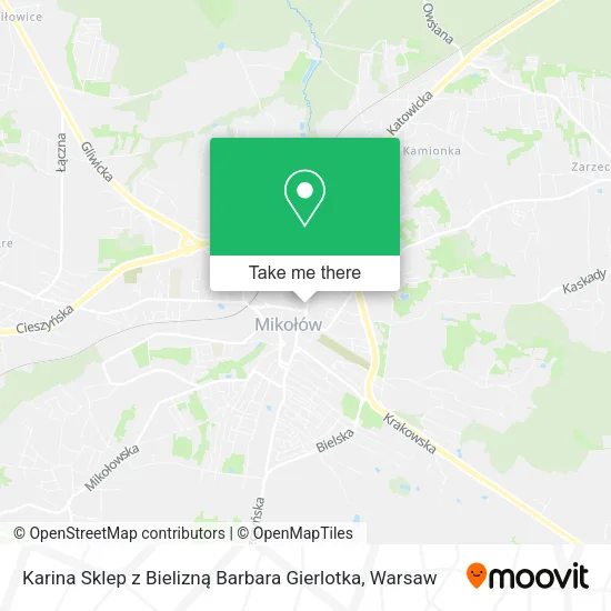 Karina Sklep z Bielizną Barbara Gierlotka map
