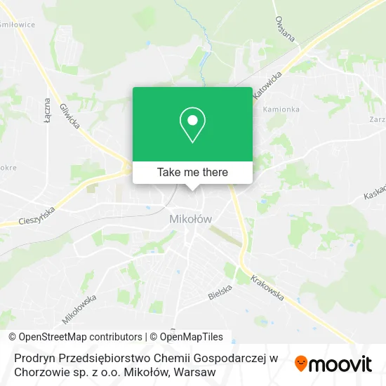 Prodryn Przedsiębiorstwo Chemii Gospodarczej w Chorzowie sp. z o.o. Mikołów map