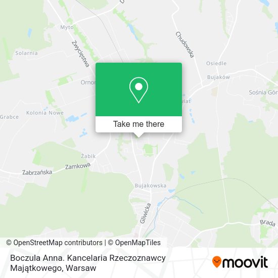 Boczula Anna. Kancelaria Rzeczoznawcy Majątkowego map