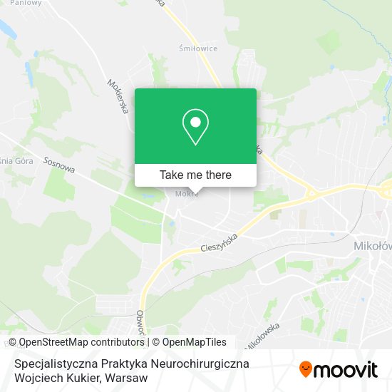 Specjalistyczna Praktyka Neurochirurgiczna Wojciech Kukier map