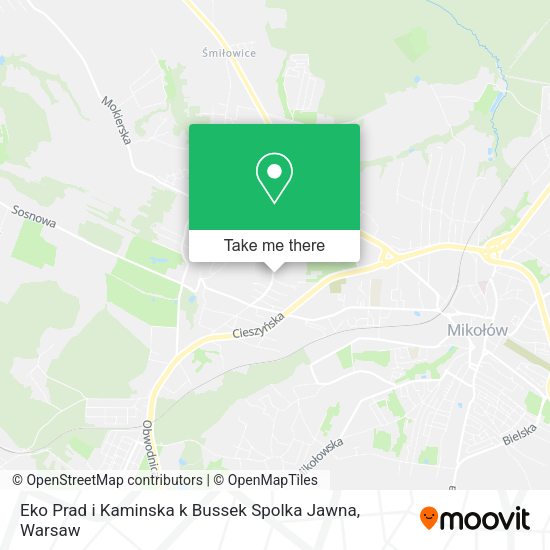 Eko Prad i Kaminska k Bussek Spolka Jawna map