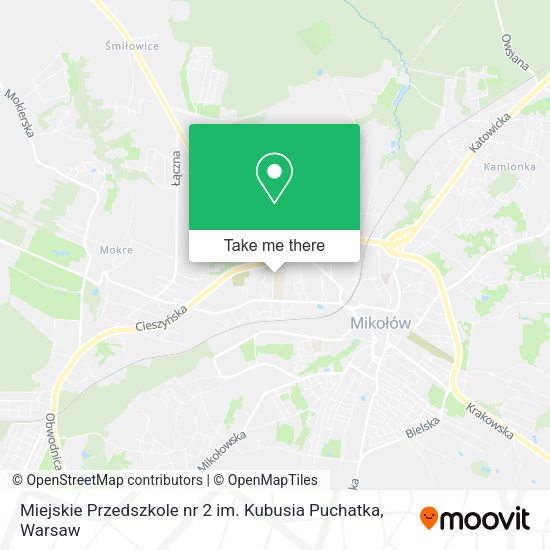 Карта Miejskie Przedszkole nr 2 im. Kubusia Puchatka