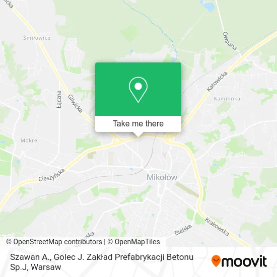 Карта Szawan A., Golec J. Zakład Prefabrykacji Betonu Sp.J