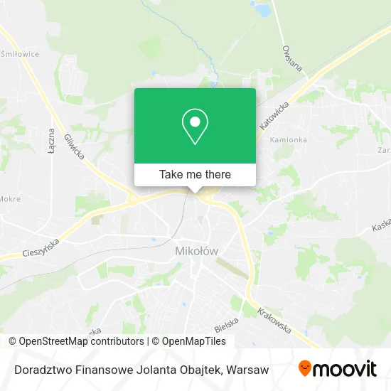 Карта Doradztwo Finansowe Jolanta Obajtek