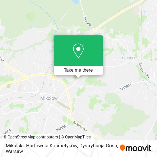 Mikulski. Hurtownia Kosmetyków, Dystrybucja Gosh map