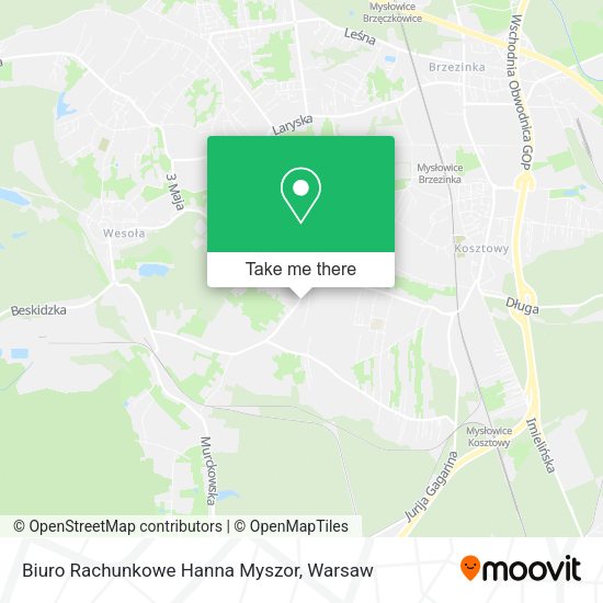 Biuro Rachunkowe Hanna Myszor map