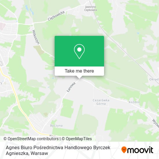 Agnes Biuro Pośrednictwa Handlowego Byrczek Agnieszka map